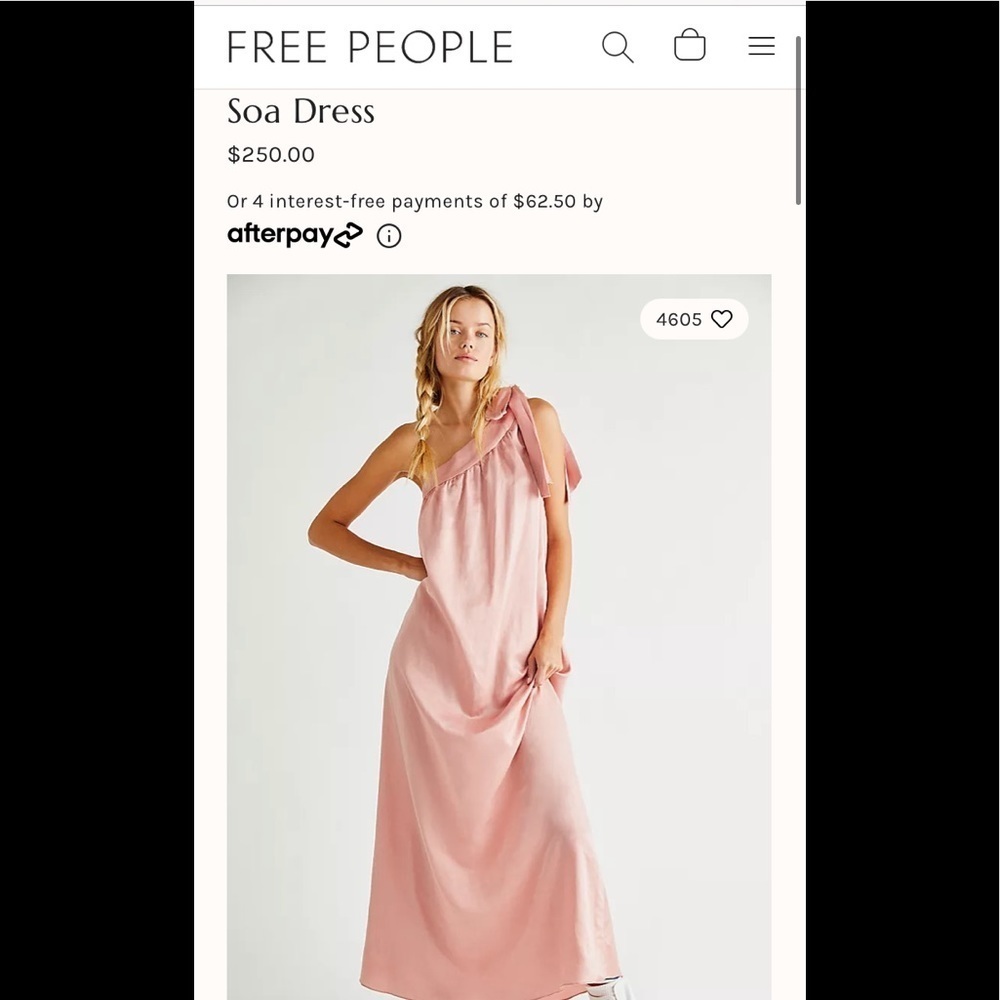 Free People Soa Dress Pink S NWT